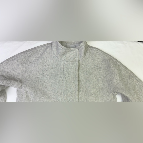J Crew Italian Stadium Cloth Wool Blend  Coat Size 12 Color Heather Dusk - Picture 16 of 16